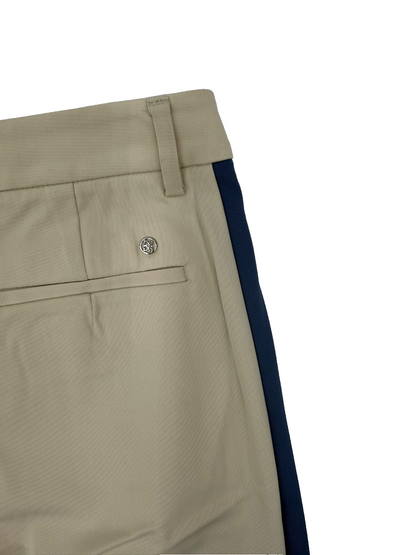 $140 G/FORE Women’s-Stretch Tech Side Stripe Twill Golf Trouser-Tan/Blue-Size 4