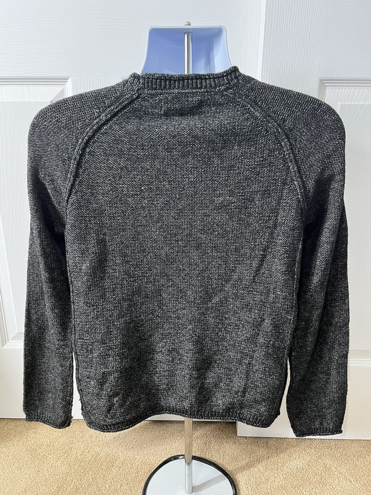 And Now This Mens Waffle-Knit Crew Neck Pullover Sweater-Black-Small-New Tag $50