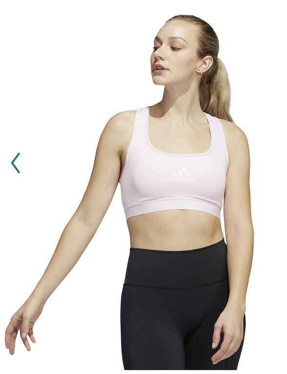 Adidas Powerreact Training Medium-Support Bra Women’s - Clear Pink- MDD - New$30