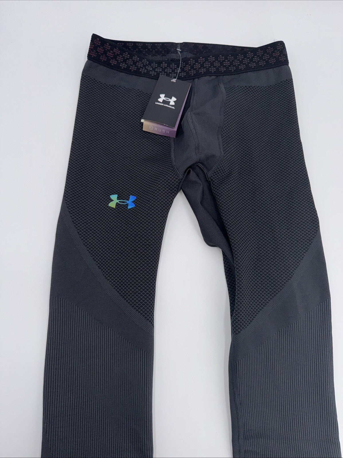 $100 Under Armour Men’s Rush Sl Legging Baselayer Bottoms- Black- Medium-New Tag