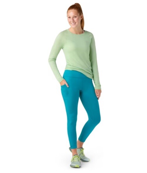 $120 Smartwool Women's Active Legging  - Deep Lake Green- Small - New With Tags
