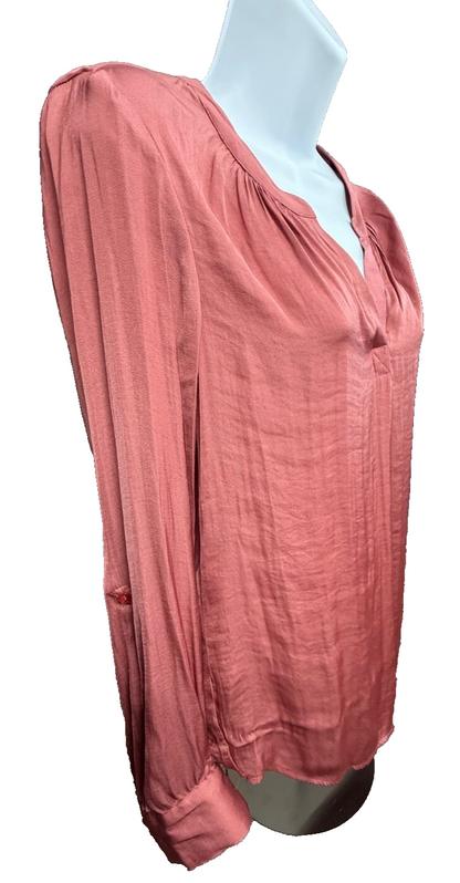 $48 Simply Vera Wang Women’s-Rolled Popover Top Shirt- Rose- Small-New Tag