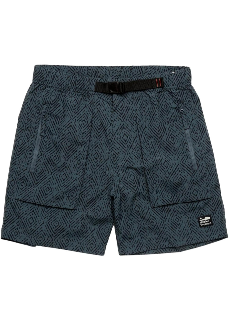 $79 Howler Brothers Men’s Pedernales Packable Short 7” - Soundwaves Petrol - 32W