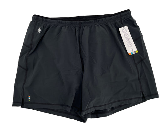 $75 Smartwool Men's Active Lined 5" Running Shorts -Black-2XLarge-NEW Tags