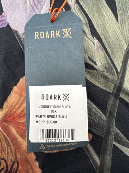 $85 Roark Men’s Button Up Shirt- Journey Manu Floral- Black- Small- New with tag