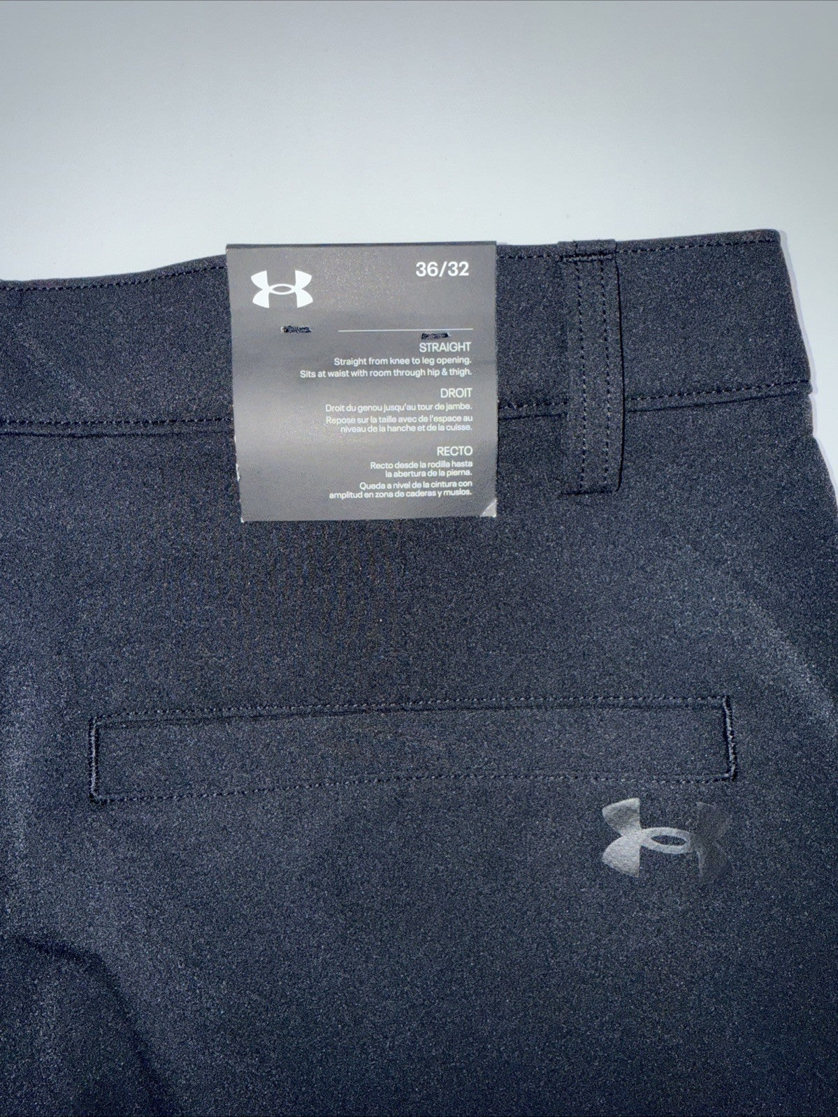 $70 Under Armour Men’s Wicking Golf Straight Flat Front Pants-Black-Size:36W 32L