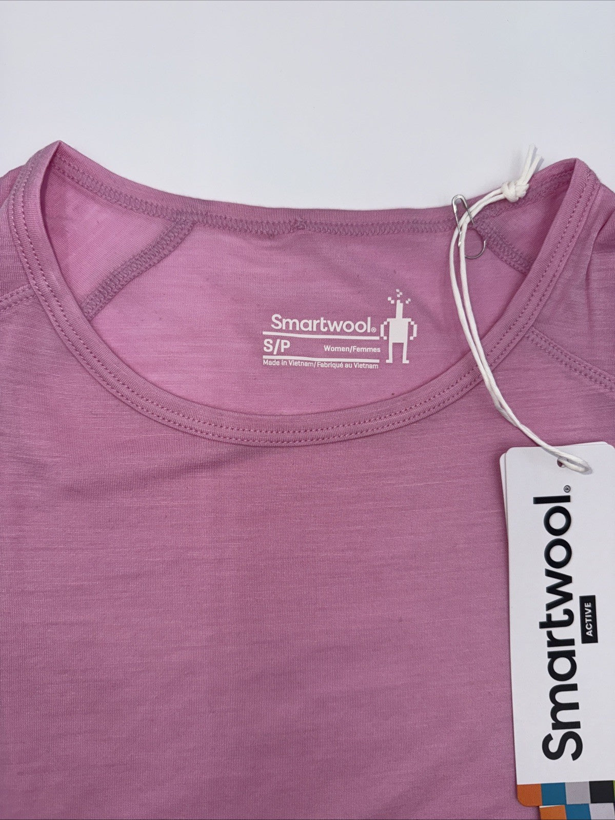 $55 Smartwool Women’s Active Ultralite High Neck Tank Shirt- Lt Pink-small-NEW