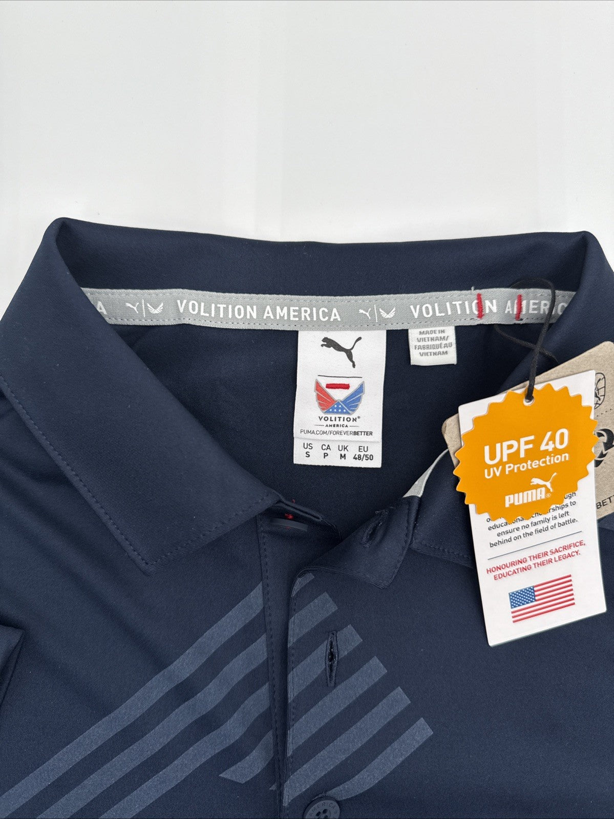 $75 Puma Men’s Volition Jet Polo- Navy Blazer/Ski Patrol-Small- New With Tags