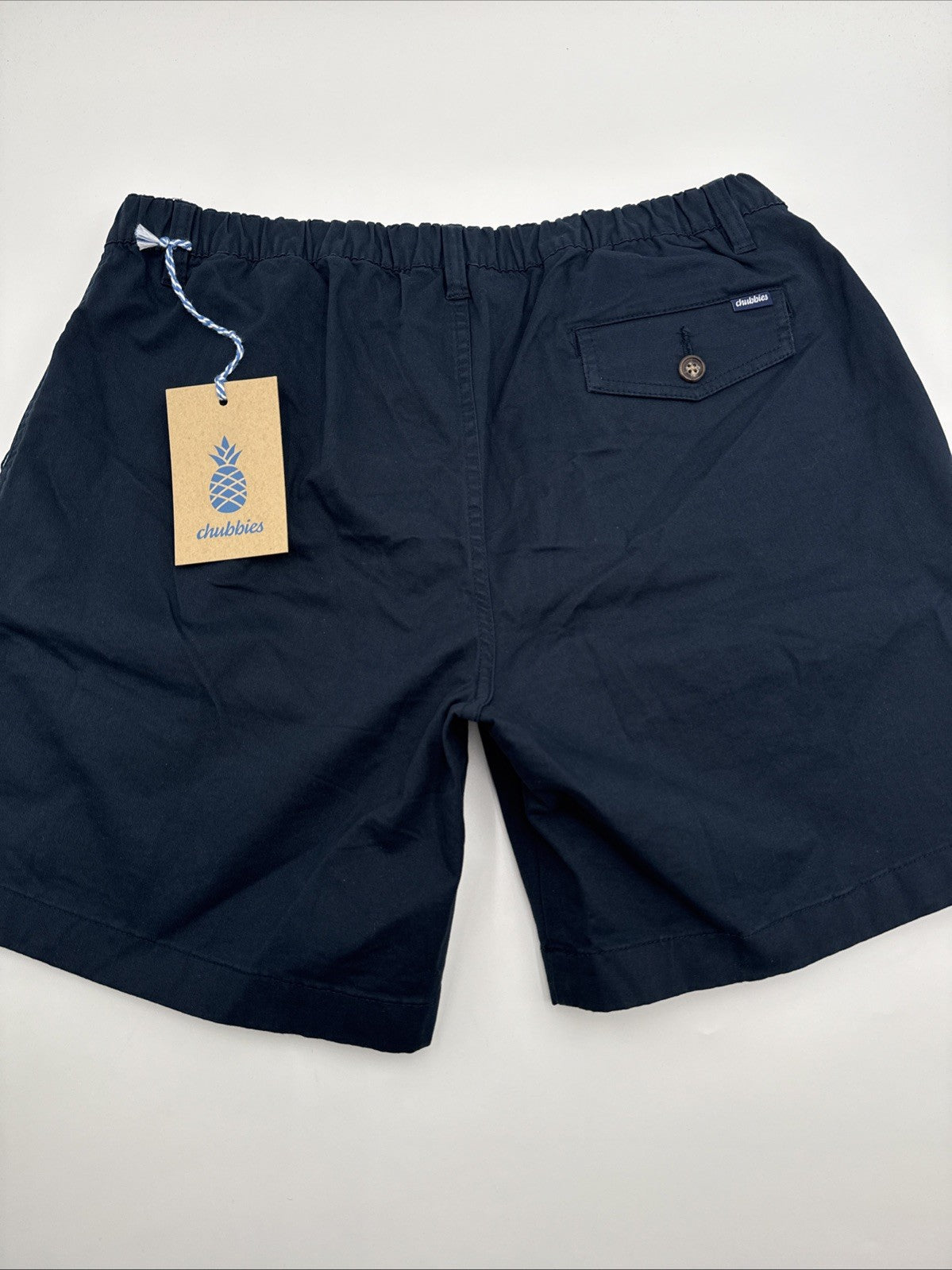 $70 Chubbies The Armadas 7” Originals Stretch Twill Shorts-Navy- Large- New Tag