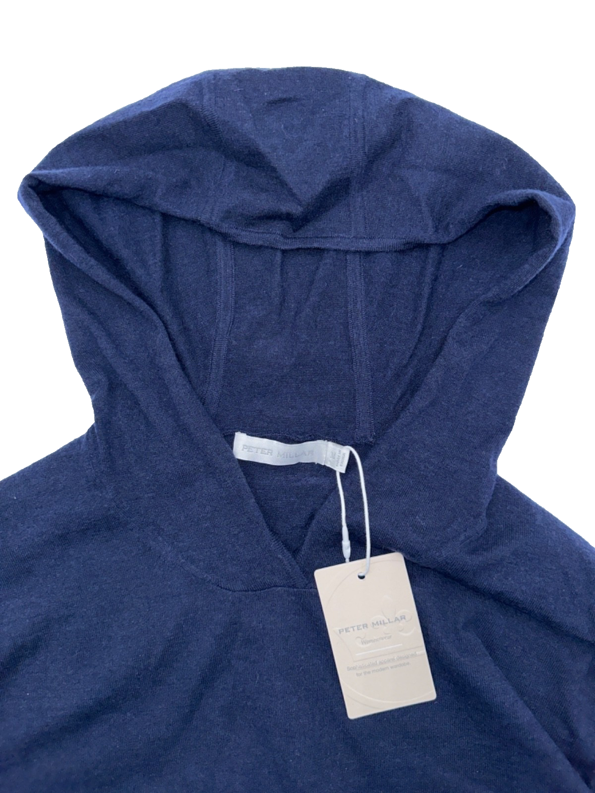 $240 PeterMillar Women's Merino Excursionist Flex Popover Hoodie-Navy-Medium-New