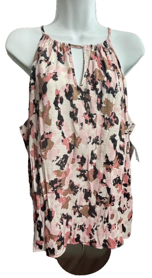 Nine West Women’s- Halter Tank Top-Multicolor-XLarge-New Tag