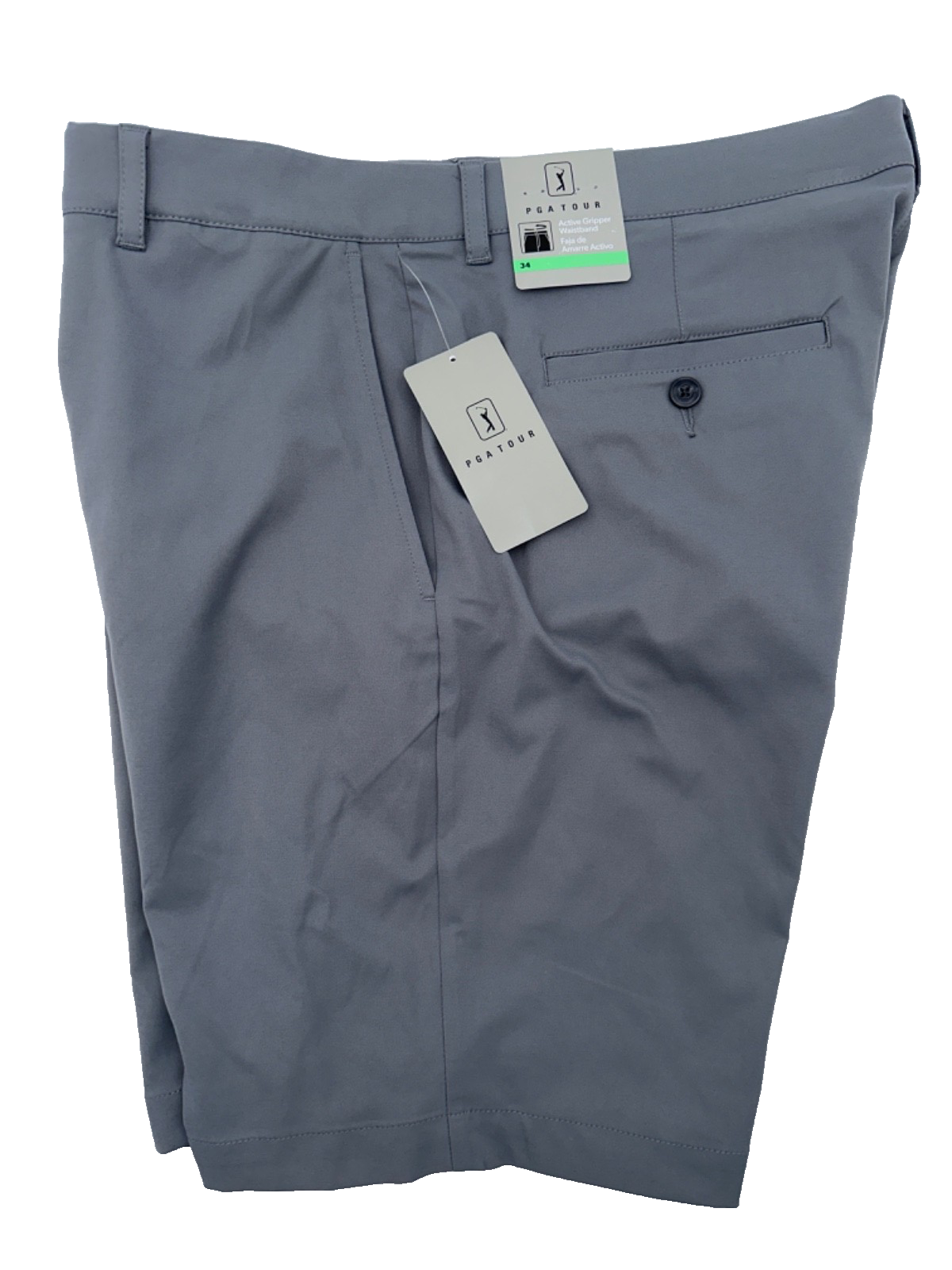$65 PGA TOUR Men's Flat Front Expandable Waistband Golf Short- Quiet Shade - 34W