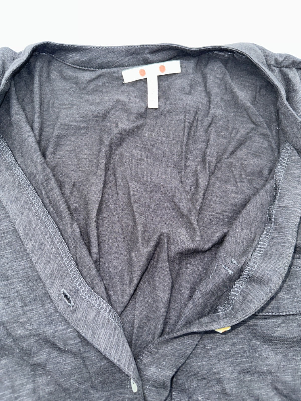 $74 Three Dot Women's Hailey Utility Long Sleeve Button Shirt - Black - Medium