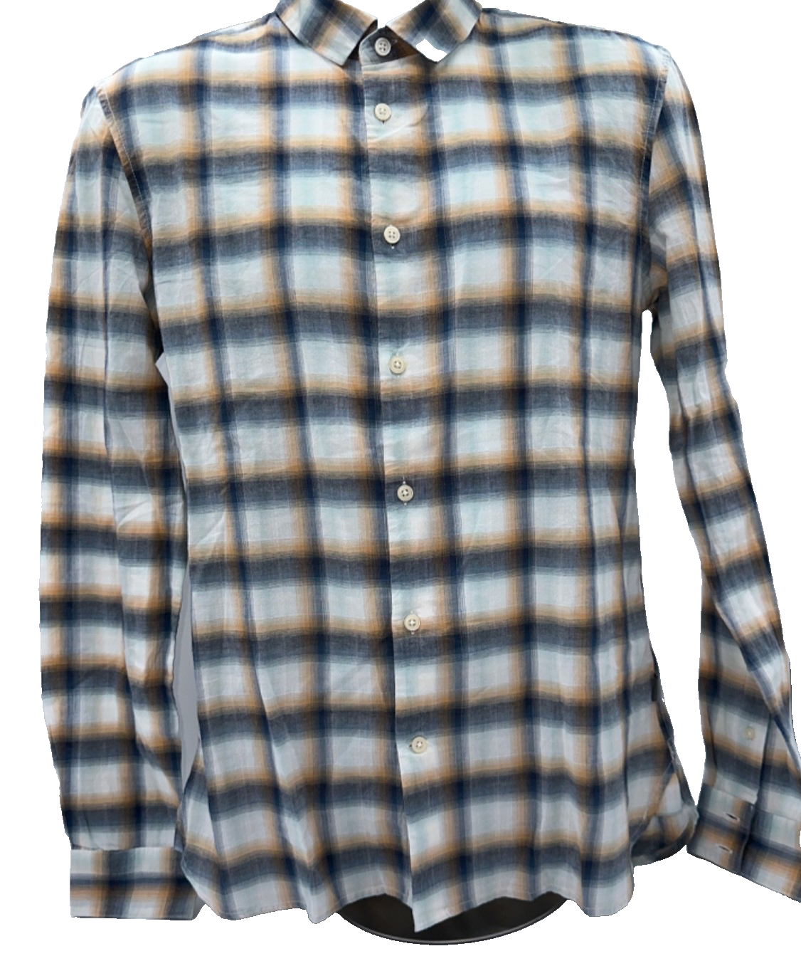 $198 John Varvatos Men's Ross Long/S Shirt - China White - Small - New With Tags