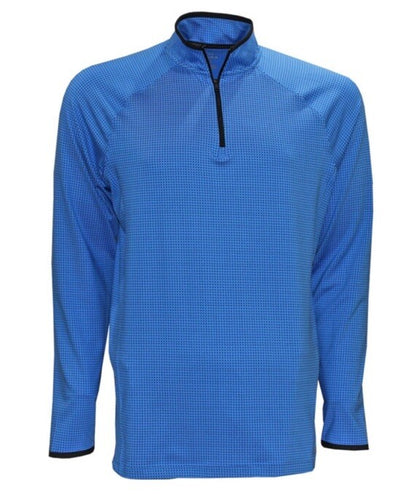$75 Under Armour Men’s T2 Half Moons Print 1/4 Zip Golf Top - Blue- Medium -New