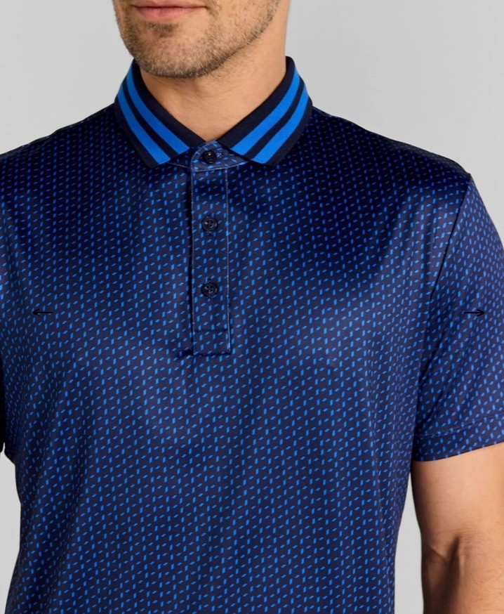 $110 Redvanly Men’s Pascal Golf Performance Polo Shirt-Midnight Navy-Small-New