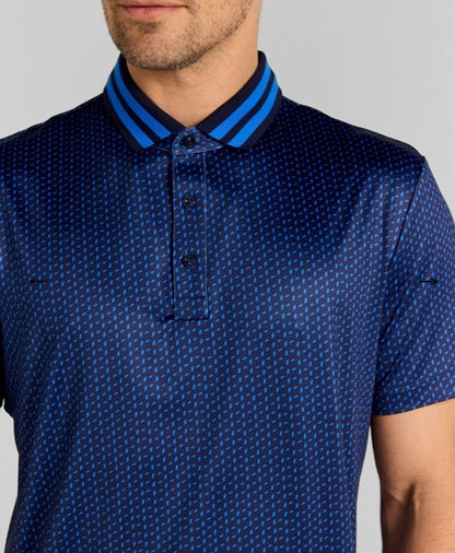 $110 Redvanly Men’s Pascal Golf Performance Polo Shirt-Midnight Navy-Small-New