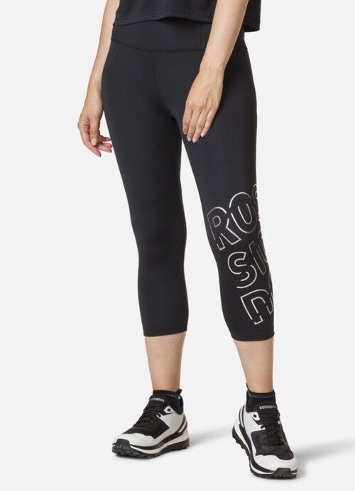 $95 Rossignol Women’s Stretch 3/4 Length Running Tights- Black- Medium- New Tags