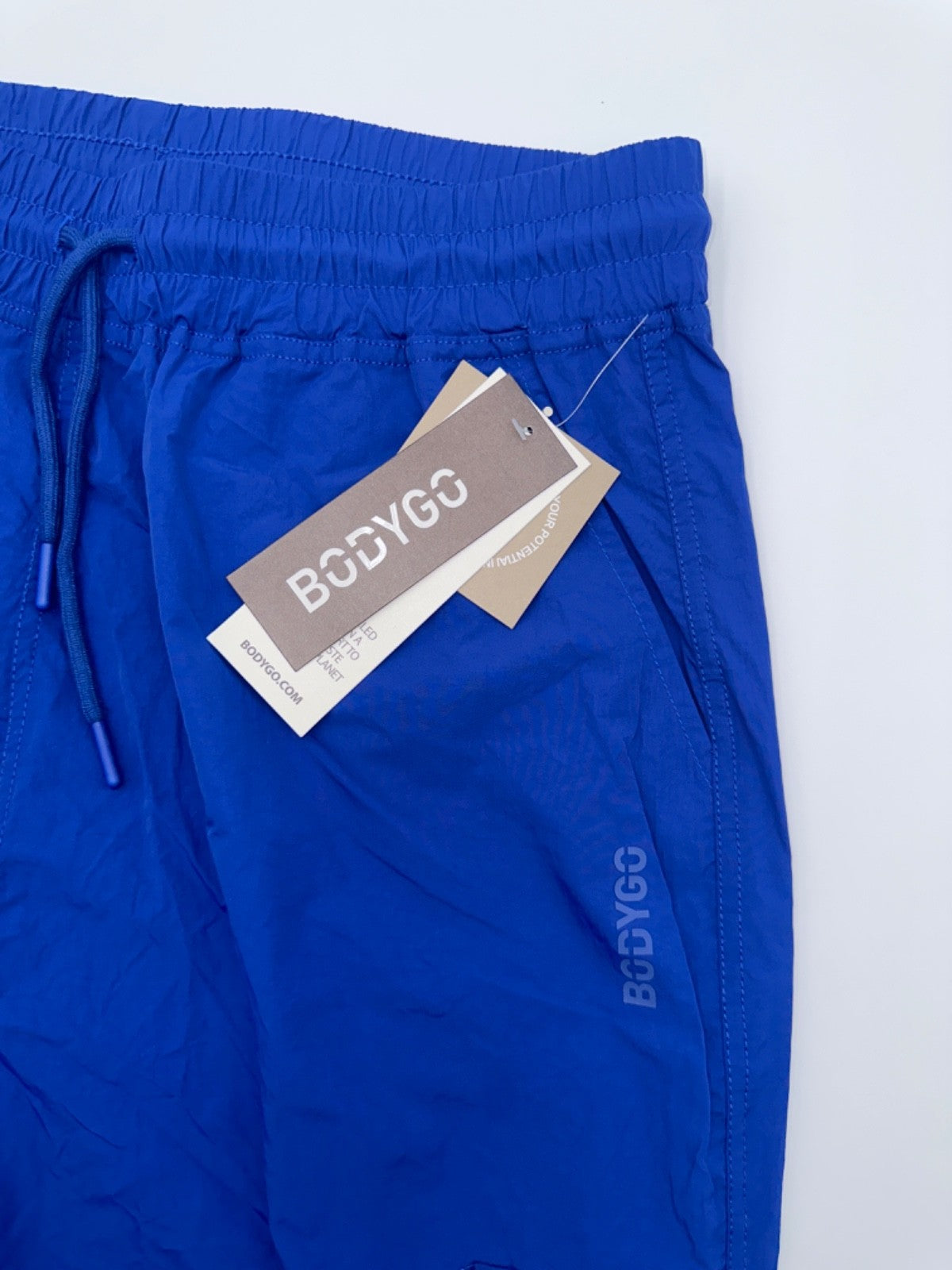 $58 BodyGo Women's Windbreaker Crinkle Commuter Pants - Blue - Medium - New
