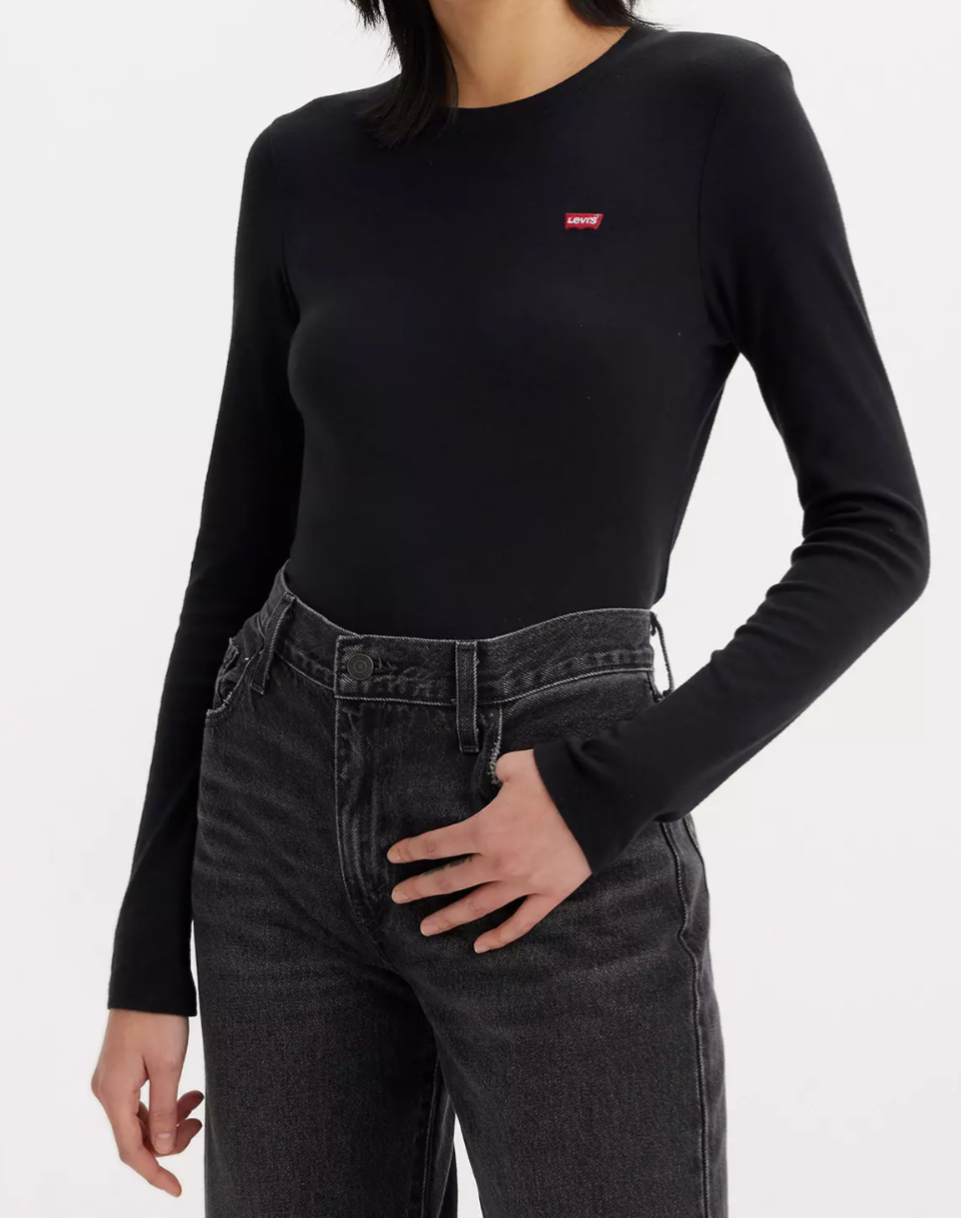 $40 Levi's Women's Long Sleeve Shirt - Black - Medium - New With Tags