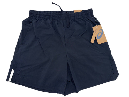$35 ASICS Men’s Woven Laser Cut Shorts 7” Inseam- Black - Medium - New Tags