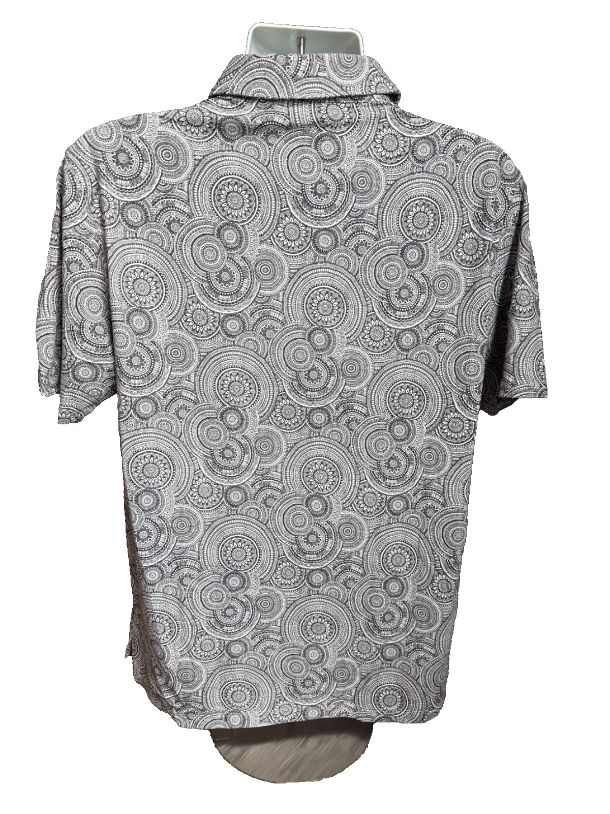 $100 IBKUL Men’s-Pricilla Printed Polo-Black/White-Medium-New Tag