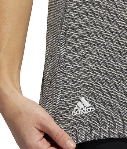 Adidas Essentials Mock Sleeveless Primegreen Golf Shirt -Black/White-XLarge-New