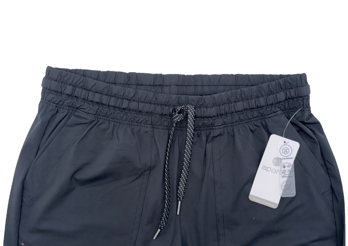 $65 Apana Women's Napa Woven Jogger - Rich Black - Medium - New With Tags