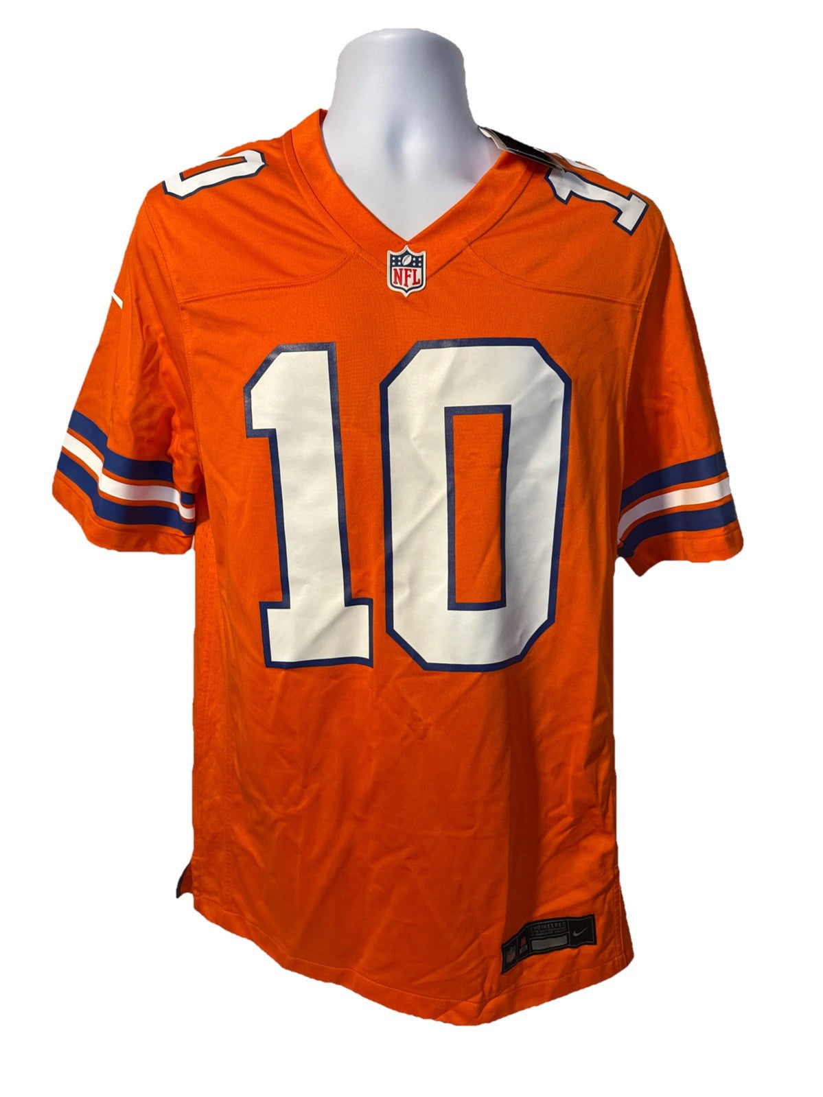 Nike Bo Nix #10 1977 Denver Broncos Jersey Licensed NFL Jersey-Orange-Large -New