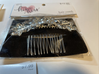 Combo Lot 3 PCs Studio His & Hers WEDDING Set: EARRING - HAIR COMB - Bracelet