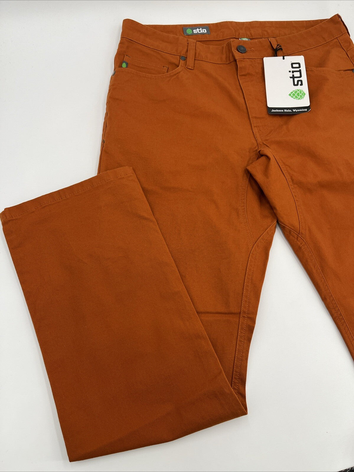 $100 Stio Men’s Organic Rivet Canvas Utility Pants- Saddle- Size 30 Short-New