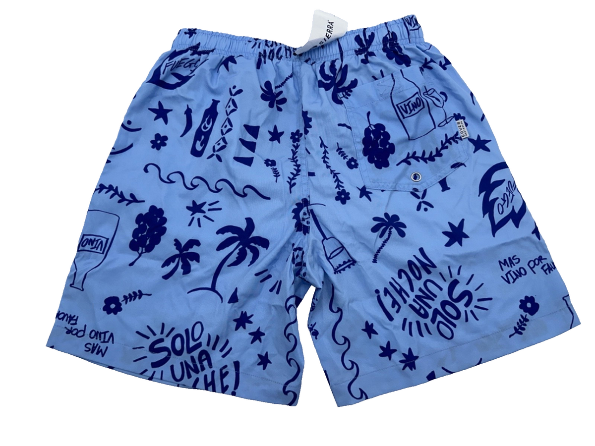 $50 Cove Men’s Swim Trunks 6.5” - TEY019/146- Blue Sol- Small - New with tag
