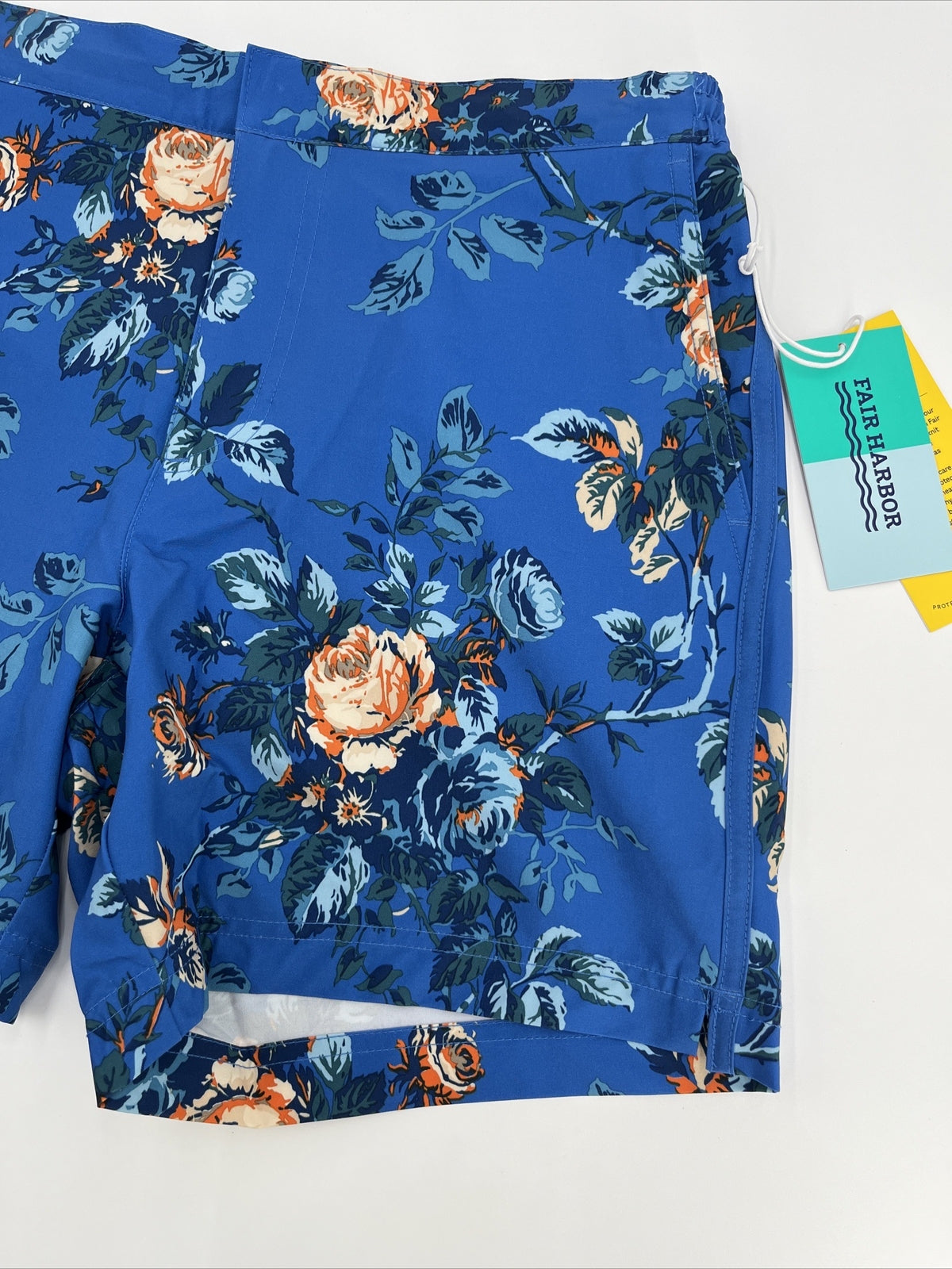 $68 Fair Harbor Men’s The Sextant Casual Swim Trunks-Blue Rose -36W-New