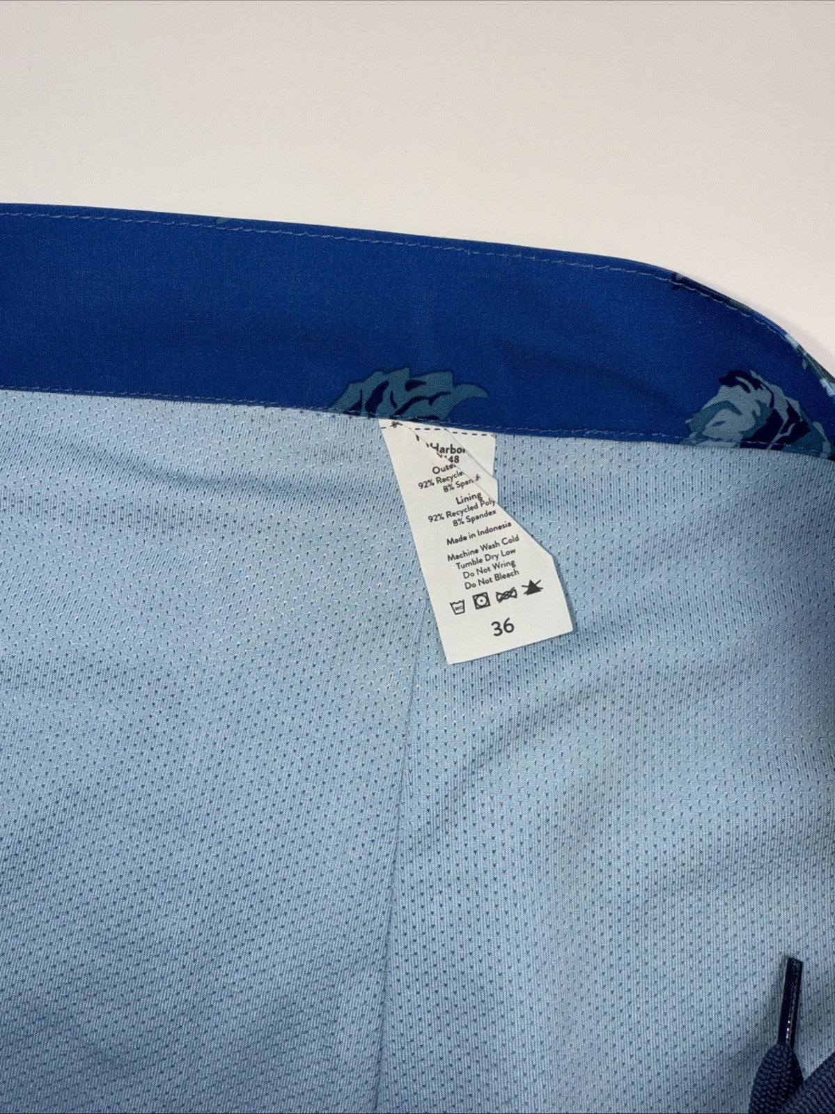$68 Fair Harbor Men’s The Sextant Casual Swim Trunks-Blue Rose -36W-New