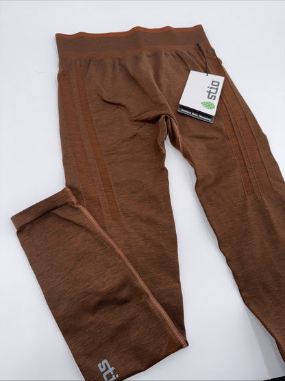 $119 Stio Women's Seamless Tight Leggings- Tan Heather - Large -New Tag