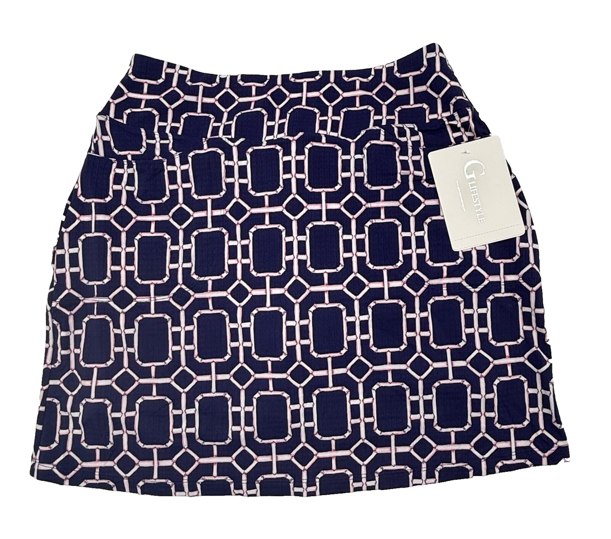 $99 G Lifestyle Women’s-Golf Skort-Stained Glass Navy-Small-New Tag