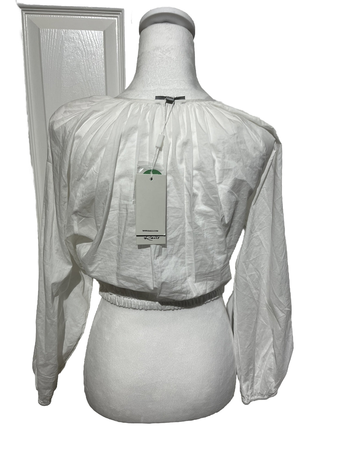 Rails Women’s Long Sleeve Katia Crop Shirt - Beach White- XSmall- New Tag $168
