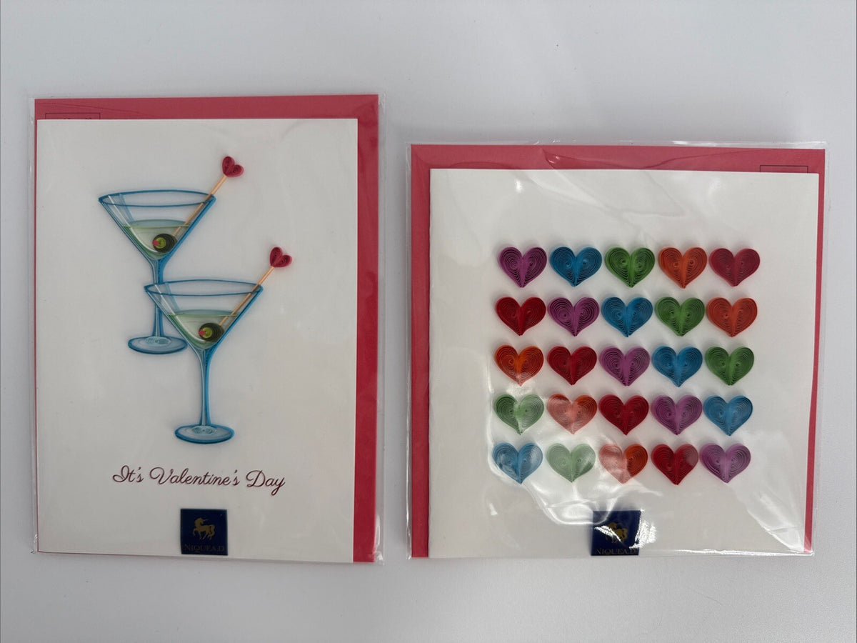 Lot Of 2 Niquea.D Dimensional Valentine's Day Greeting Cards- Upscaled Quality!