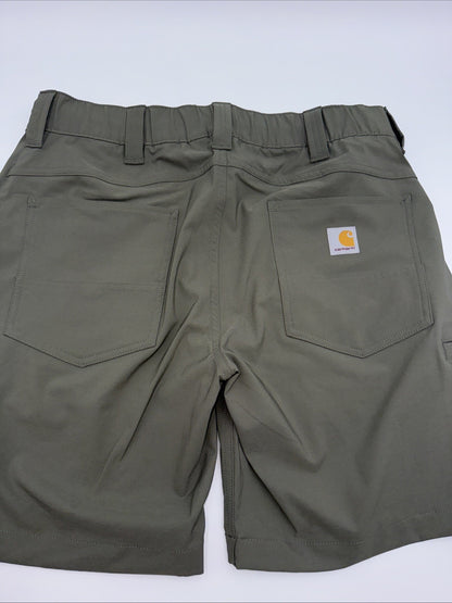 Carhartt Men's Force Sun Defender Relaxed Fit  Shorts-Dusty Olive- Medium-New