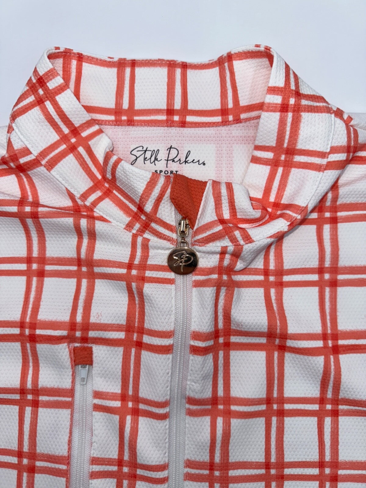 $89 Stella Parker Women's Mock Neck Vest - Window Pane Plaid - Large- New