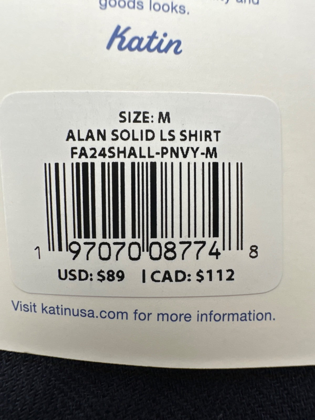 $89 Katin Men’s Woven Alan Solid Long Sleeve - Light Grey - Medium - New