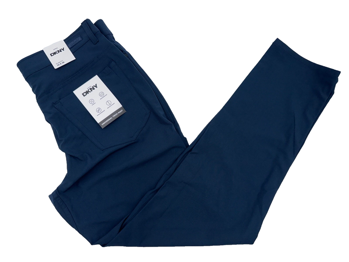 $90 DKNY Men’s Universal Tech Pant - Size 32W x 30L -Navy Voyager -New With Tag