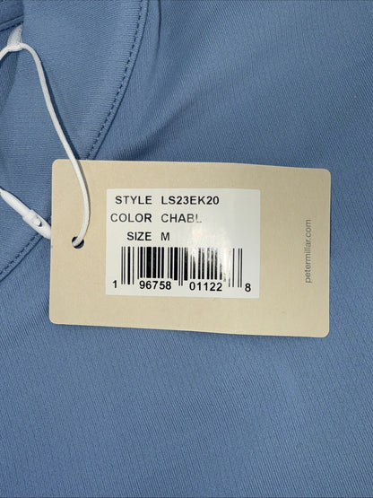 $195 Peter Millar Women’s Katy Full Zip Layer Jacket - Channel Blue- Medium-New