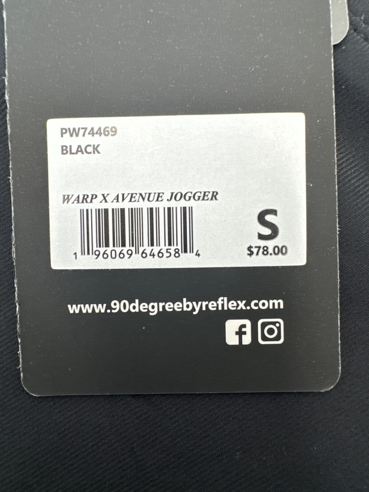 $78 90 Degree Women’s Warp X Avenue Jogger - Black - Small - New With Tags