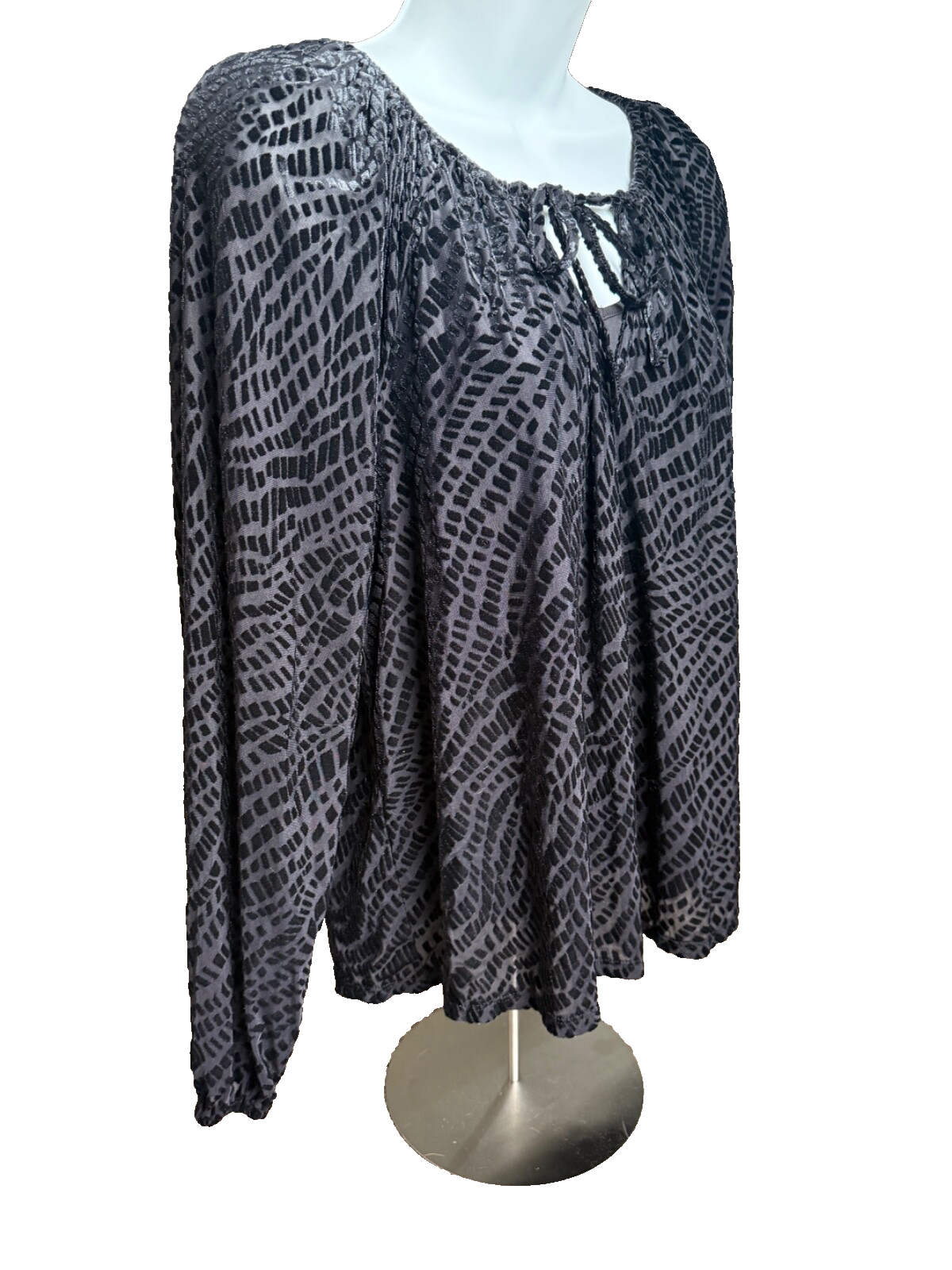 $49 Simply Vera Wang Women’s-Long Sleeve Lined Shirt- Black- XSmall-New Tag