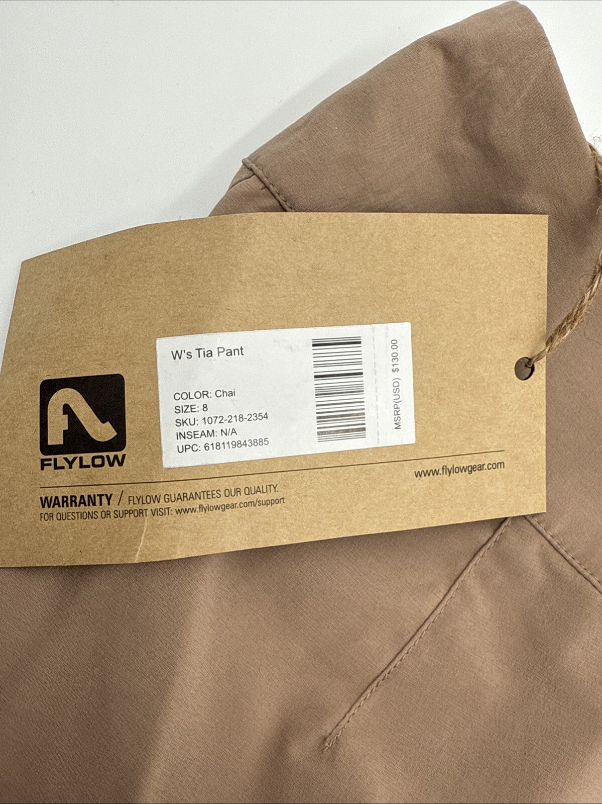 $130 Flylow Women’s Tia Bike Hike Pants - Chai Beige- Size: 8 (34W 30L)- New Tag