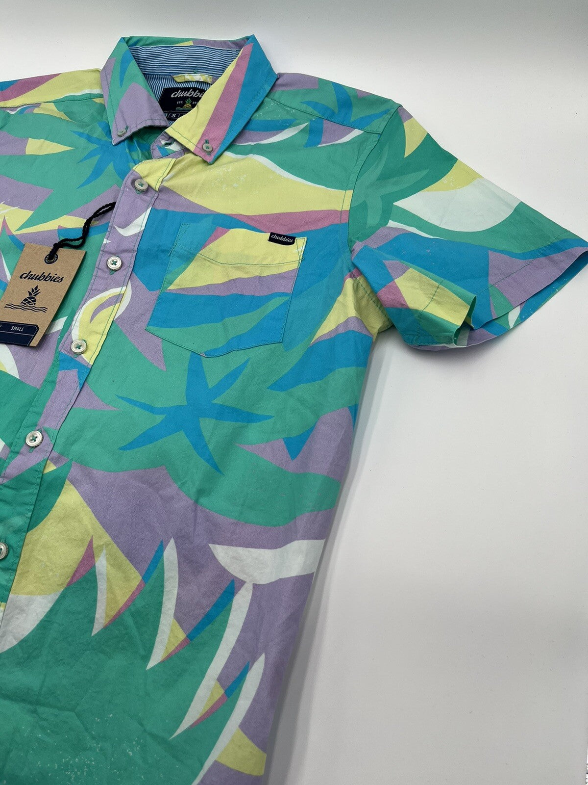 Chubbies Men’s Shirt The Surfside Friday Shirt-Multi -Small - New Tag $65