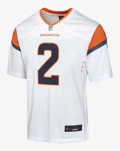 $90 Nike Youth Denver Broncos Patrick Surtain II Jersey - White/Orange- XLarge