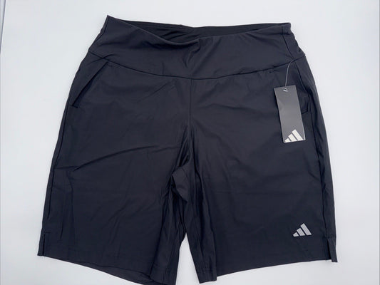 $60 Adidas Women's Bermuda Ultimate Stretch Shorts- Black - Medium - New Tags