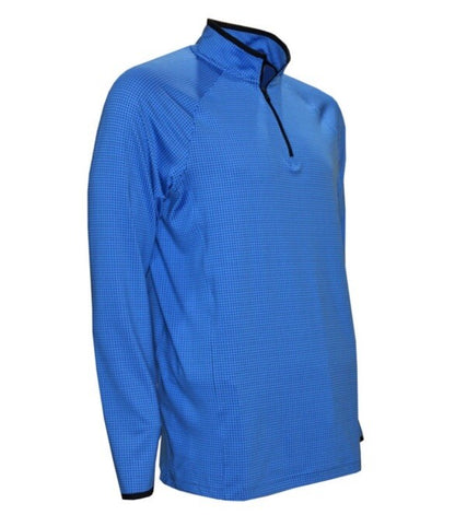 $75 Under Armour Men’s T2 Half Moons Print 1/4 Zip Golf Top - Blue- Medium -New